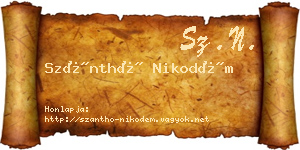 Szánthó Nikodém névjegykártya